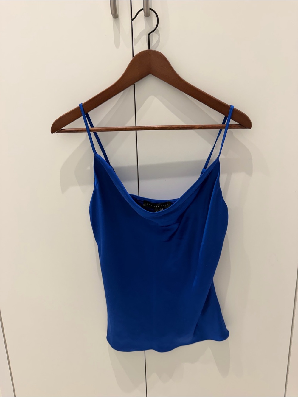 Endless Rose Royal Blue Cowl Neck Satin Camisole